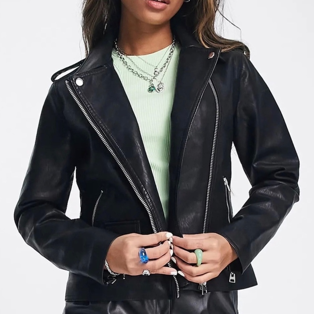 🎉SALE🎉 NWOT TOP SHOP Faux Leather Biker Jacket